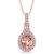 Pear Shaped Morganite Necklace (2CWSG)