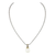Ocean Images Collection Seashell Pearl Slider With Chain. Pendent: 1/2" X 1"Chain: 16" -18.5" (H1T0I)