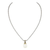 Ocean Images Collection Seashell Pearl Slider With Chain. Pendent: 1/2" X 1"Chain: 16" -18.5" (H1T0I)