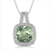Green Amethyst & Diamond Necklace (TM8OY)