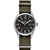 Seiko 5 Sports Ss Automatic Black Dial Mid-Size, Dark Green Fabric Nato Strap, Field Style (ETE3K)