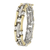 Canias Pave Three Row Pave Hinged Bracelet 6.5". Rhodium And Gold. (VTPWV)