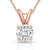 Round Diamond Pendant W/Chain (GQ8CV)