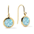 Round Blue Topaz Earrings (0L153)