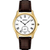 Seiko Essential, Quartz, Brown Leather Strap, Mens, White Dial, Roman Numerals (X9C9I)