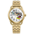 Disney Ladies Mickey Mouse Stainless Steel Bracelet Watch, Silver-White Dial (QTP07)