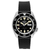 Seiko Mens Seiko 5 Sports Ss Black Dial, Black Silicone Strap (SC6DB)