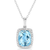 Diamond & Blue Topaz Necklace (EEJZ6)