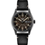 Seiko Mens Seiko 5 Sports Ss Bif Black Dial Charcoal Ss Case Field Style Black Pebble Leather Strap (TFT68)