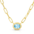 Oval Blue Topaz Necklace (XFMQO)