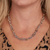 Cordão Large Oval & Circle Necklace Two Tone. 16"-18" Adjustable (AHSRS)