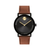 Movado Bold Evolution 2.0 Gents. Black Ip Case. Black Dial. Cognac Leather Strap (IB9W2)