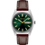 Seiko Mens Essential Ss Green Dial, Brown Leather Top-Stiched Strap, Day/Date (FWFXU)