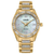 Ladies' Crystal Eco-Drive Stainless Steel Bracelet Watch, White Mop Dial (V07PK)