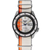 Seiko 5 Sports Ss Automatic Orange/Silver Dial, Racing Inspired, Cream/White Fabric Nato Strap (0LI4G)