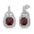 Garnet & Diamond Earrings (30T98)