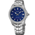 Seiko Coutura Diamonds Ss Quartz Sapphire Blue Mop Dial, Diamond Bezel, Silver Bracelet (ASPVX)