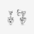 Double Heart Sparkling Stud Earrings (QEKIR)