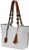 Bulldog BDP055 Tote Purse w/Holster White Leather Most Sm Pistols & Revolvers Ambidextrous Hand (6JB0M)