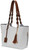 Bulldog BDP055 Tote Purse w/Holster White Leather Most Sm Pistols & Revolvers Ambidextrous Hand (6JB0M)