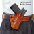 DeSantis Gunhide 019TB7WZ0 Mini Scabbard  OWB Tan Leather Belt Slide Fits Springfield Prodigy w/wo Red Dot Fits 4.25" Barrel Left Hand                                                                   (GL104)