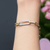 Diamante Large Pavé Link Bracelet - Gold. 8" Long, Adjustable. (9RRGT)