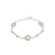Cordão Circle 3 Links Twisted Cable Bracelet 7.5" Two-Tone.  Adjustable (F2NIJ)