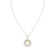 Cordão Circle In Gold Inset With Rhodium Twisted Wire Inset Necklace Two Tone 16-18" Chain (TYXON)