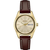 Seiko Ladies Essential Champagne Dial And Case, Brown Leather Top-Stitched Strap (0JSZB)