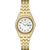 Seiko Ladies Essentials, Gold Tone Bracelet, White Dial, Day/Date (V9YEN)