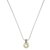 Perola Pave Cz & White Seashell Pearl Pendant 6Mm. Length: 16" - 18" Adjustable 1"L X 5/8"W (YX8AZ)