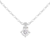 Diamante 2 Carat 102 Facets Cz Necklace - Rhodium. 16"L. Lobster Claw Clasp Closure. (QHT7N)