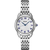 Seiko Essentials Ladies Ss Analog White Dial W/Numbers, Silver Bracelet, Blue Accents (TKMOF)