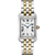 Seiko Essentials Tt Quartz White Rectangle Dial, Roman Numerals, Gold/Silver Bracelet (RKXVG)