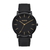Men's Porter Black Leather Strap Watch Black Dial (OJLYD)