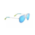 Hau'oli Xl Polarized Sunglasses Shiny Silver Frame Blue Hawaii Lens (VQORE)