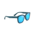 Honua Asian Fit Polarized Sunglasses Matte Petrol Blue Frame Blue Hawaii Lens (1WJ56)