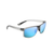 Pokowai Arch Polarized Sunglasses Matte Gray Frame Blue Hawaii Lens (EVZ2S)