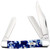 Case 50727 Razor  Folding Clip Point/Spey Plain Mirror Polished Tru-Sharp SS Blade/ Blue Crackle Kirinite Handle                                                                                         (C0WSG)