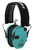 Walker's GWPRSEMLTL Razor Slim Electronic Muff 23 dB Over the Head Black/Teal Polymer                                                                                                                    (4AQIJ)