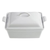 2.5Qt Heritage Stoneware Covered Square Casserole White (BQOE8)