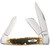 Case 00204 Stockman  Large 3.30"/2.30"/2.20" Folding Clip Point/Pen/Sheepsfoot Plain Mirror Polished Carbon Steel Blade, Peach Seed Jigged Amber Bone Handle                                             (WD9KG)