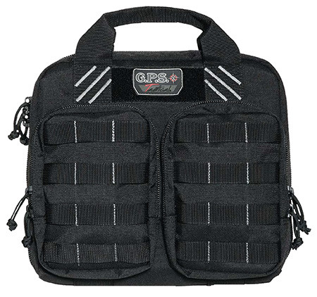 GPS Bags T1412PCB Tactical Double +2 Black 1000D Nylon Teflon Coating Holds 4 Handguns (LDOY7)