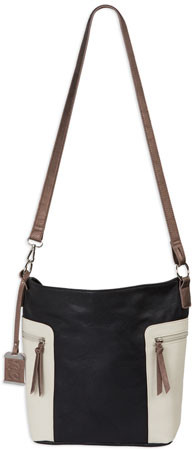 Bulldog BDP070 Hobo Purse w/Holster Black w/Tan Trim PU Leather Most Sm Pistols & Revolvers Ambidextrous Hand (QB19I)