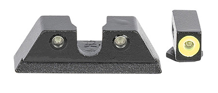 Meprolight USA 465003121 Hyper-Bright  Green Tritium Yellow Outline Front Sight-Green Tritium Black Outline Rear Sight Taurus G3C (DZNP7)