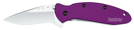 Kershaw 1620PUR Scallion 2.40 Folding Drop Point Plain Bead Blasted 420HC SS Blade Purple Anodized Aluminum Handle Includes Pocket Clip (UEFWE)