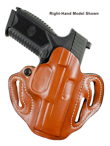 DeSantis Gunhide 002TB7WZ0 Speed Scabbard  OWB Tan Leather Belt Slide Fits Springfield Prodigy w/wo Red Dot Fits 4.25" Barrel Left Hand                                                                  (Y3N72)