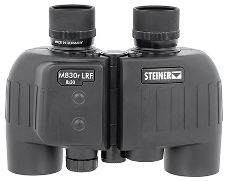 Steiner 2680 M830r Laser Rangefinder 8x 30mm Mil Radian Ranging Reticle Floating Prism Auto Focus Black Makrolon wRubber Armor (0M2G5)