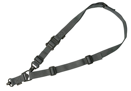 Magpul MAG515-GRY MS3 Single QD Sling GEN2 made of Nylon Webbing with Gray Finish, Adjustable One-Two Point Design & QD Swivel for Rifles                                                                (5X2XK)