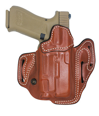 DeSantis Gunhide 201TA1SZ0 Vengeance Scabbard  OWB Tan Leather Fits Glock 19/19x/19 Gen 5/23/32/45, Belt Slide Mount, Right Hand                                                                         (IF1Y0)